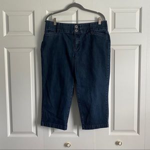 CJ Banks Denim Stretch Capris 14W